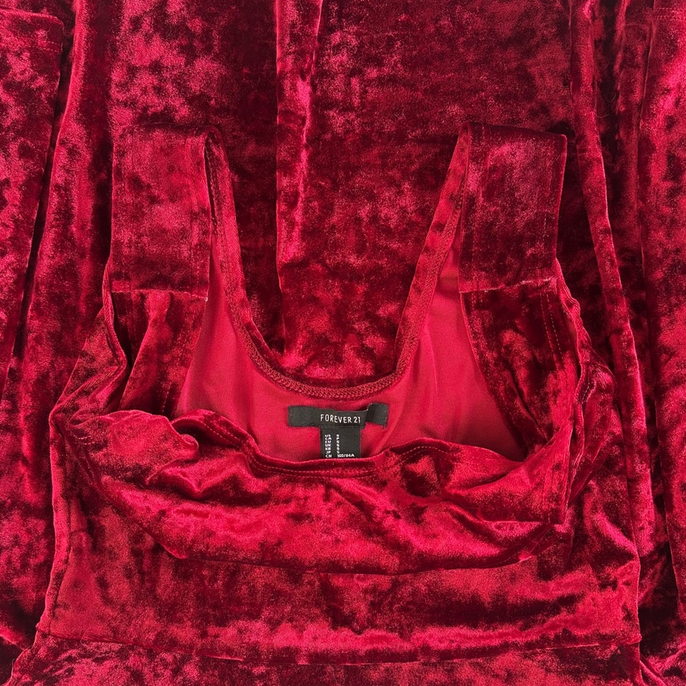 RED VELVET DRESS - Picture 4 of 4
